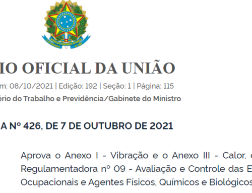 Alterações NR 9 – Anexo I – Vibração e Anexo III – Calor